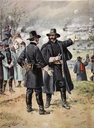 El General Burnside en la Batalla de Fredericksburg, 13 de diciembre de 1862